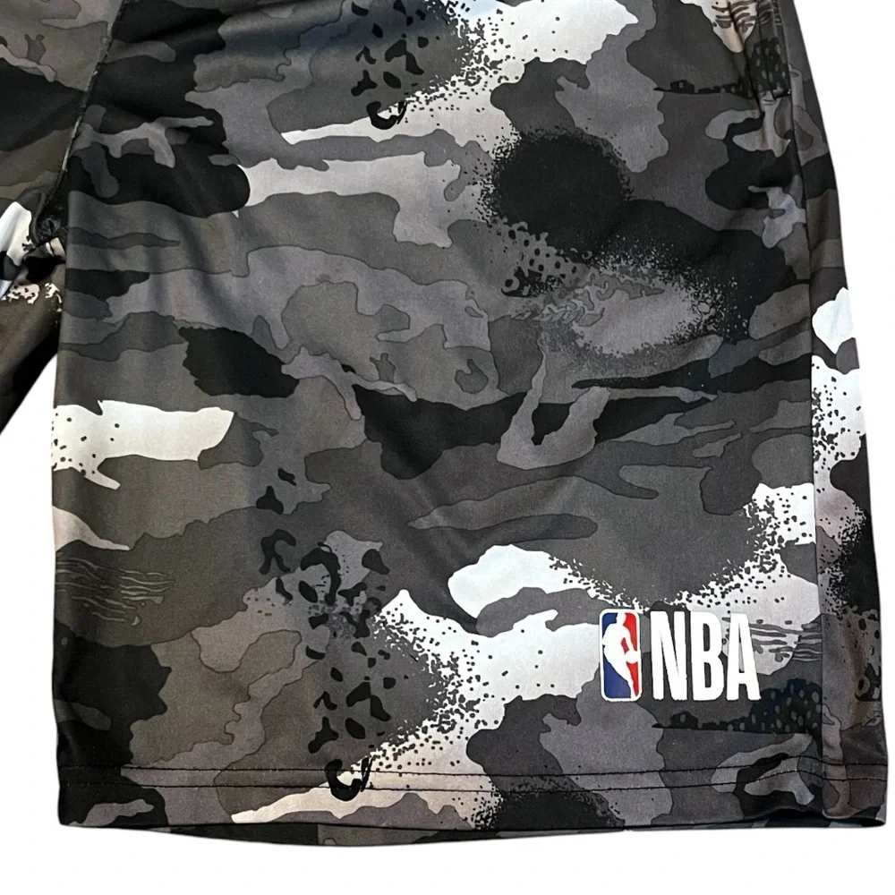 NBA Trainer Shorts Mens Large Camouflage Athletic Net Dry Comfort Fit Basketball